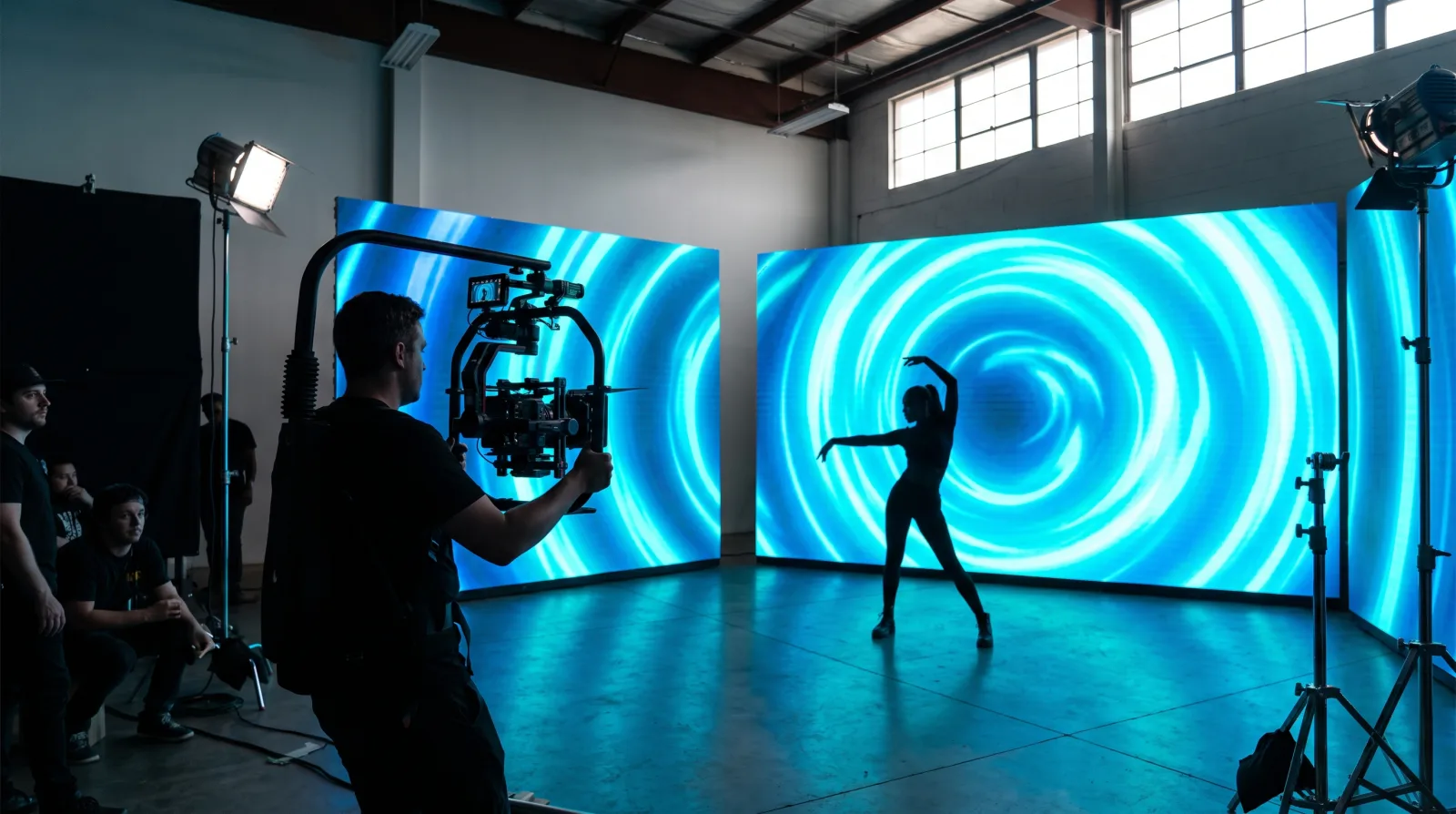 Vertical music video clip being edited on a laptop screen